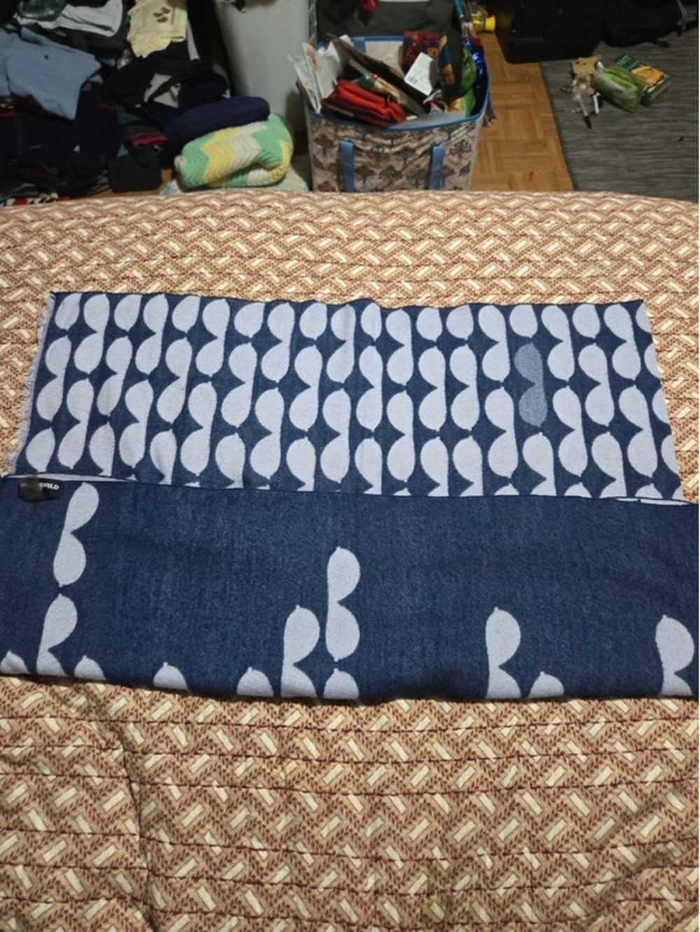 Karl Lagerfeld scarf navy blue